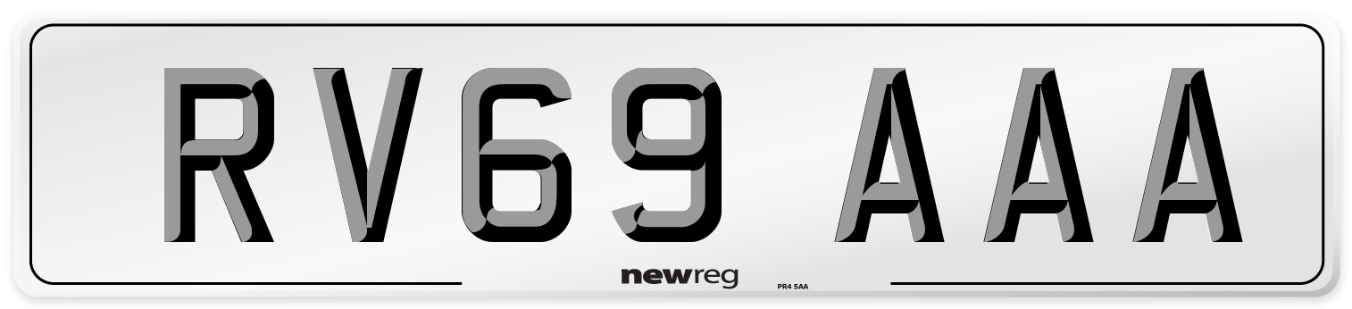 RV69 AAA Number Plate from New Reg